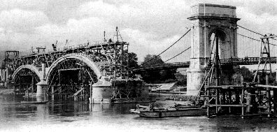 Construction du pont de Valence